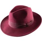 Chapeaux Fedora Classic Italia rouge bordeaux en laine 55 cm look fashion 