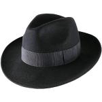 Chapeaux Fedora Classic Italia noirs en laine 64 cm look fashion 