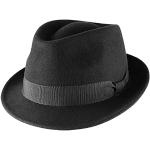 Chapeaux Fedora Classic Italia noirs en laine 53 cm look fashion 