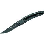 Claude Dozorme Le Thiers couteau manche noir, lame, X50CrMoV15 série acier, revêtement fibres de carbone, clip ceinture
