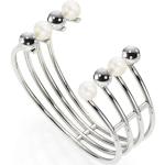 Bracelets de perles Cleor argentés en acier à perles look fashion pour femme 