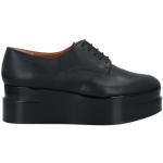 Chaussures casual Clergerie noires en cuir à talons carrés à lacets Pointure 40 look casual pour femme en promo 