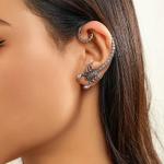 Boucles d'oreilles à clip en zinc à motif animaux look Punk pour femme 
