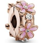 Charms Pandora Rose rose framboise en résine à perles à motif serpents en or rose look fashion pour femme en promo 
