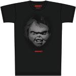 Close Up Chucky Portrait T-Shirt Noir imprimé en 1