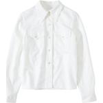 Chemises en jean Closed blanches en denim à motif animaux à manches longues classiques pour femme 