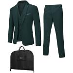 Pantalons de costume de mariage verts en viscose Taille XS look fashion pour homme 
