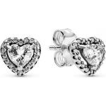 Boucles d'oreilles Pandora Timeless argentées en argent à clous en argent romantiques pour femme 