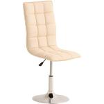 Chaises design Clp blanc crème en cuir synthétique à hauteur réglable 
