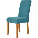 Housses de chaise turquoise à rayures extensibles modernes 
