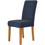 Housses de chaise bleu marine à rayures extensibles modernes 