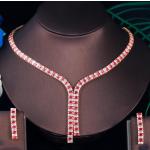 Colliers pierre précieuse de mariage rouges en métal look fashion pour femme 