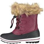 Bottes de neige & bottes hiver  CMP rouge bordeaux en cuir imperméables Pointure 28 look fashion pour enfant 