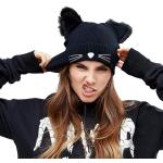 Bonnets de ski noirs Tailles uniques look fashion pour femme en promo 