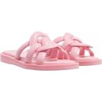 Sandales de créateur Coach roses à élastiques en promo 