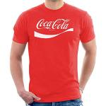 T-shirts rouges à manches courtes Coca Cola à manches courtes Taille L look fashion pour homme 