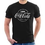 T-shirts noirs à manches courtes Coca Cola à manches courtes Taille L look fashion pour homme 