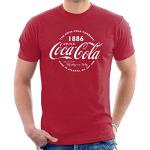 T-shirts rouge cerise à manches courtes Coca Cola à manches courtes Taille XL look fashion pour homme 