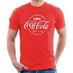 T-shirts rouges à manches courtes Coca Cola à manches courtes Taille M look fashion pour homme 