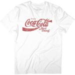 T-shirts blancs à manches courtes Coca Cola à manches courtes Taille L look fashion pour homme 