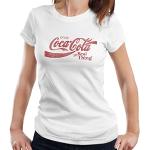 T-shirts blancs à manches courtes Coca Cola à manches courtes Taille M look fashion pour femme 