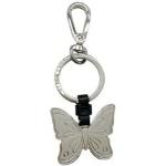 Porte-clés Coccinelle gris en métal à motif papillons look fashion 