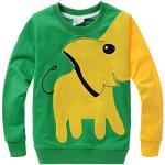Sweatshirts verts à motif éléphants look casual pour garçon de la boutique en ligne Amazon.fr 