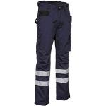 Cofra V069-0-02.Z52 Pincers Pantalon avec Bandes réfléchissantes Bleu Marine/Noir Taille 52