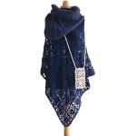 Écharpes col bleu marine en laine Tailles uniques pour femme 