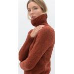 Pulls en laine beiges nude en laine éco-responsable à manches longues à col roulé Taille S look fashion pour femme 