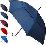 Parapluies automatiques bleu marine en toile Tailles uniques look fashion pour homme 