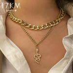 Pendentifs en or argentés en zinc à motif serpents look fashion pour femme 