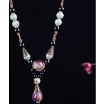Chaînes en céramique à perles fait main style ethnique pour femme 