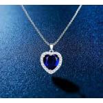 Collier de coeur de gemme de cristal Titanic collier de coeur de mer classique élégant