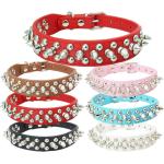 Colliers cuir à motif animaux chien Taille XS 