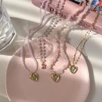 Ras-de-cou roses en résine à perles à motif fleurs look fashion pour femme 