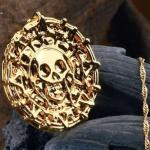 Pendentifs en or en métal Pirates des Caraibes Jack Sparrow look fashion pour femme 