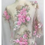 Robes en maille de mariage roses à fleurs pour femme 
