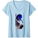 T-shirts bleus à motif USA Michael Jackson Taille S look fashion pour femme 