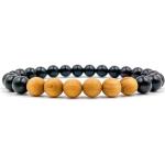 Bracelets marron en ébène à perles inspirations zen en bois personnalisés 