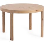 Tables de salle à manger rondes Kave Home marron en bois massif extensibles diamètre 120 cm 