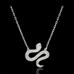 Pendentifs en or Edenly Balade Imaginaire blancs à motif serpents 9 carats pour femme en promo 