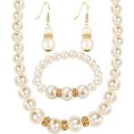 Colliers en acier à perles de perles look fashion pour femme 