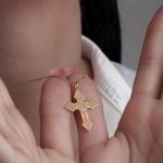 Pendentifs en or pour la fête des mères argentés en or 14 carats fait main 