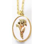 Pendentifs en or dorés en or à perles à motif fleurs 14 carats personnalisés 