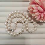 Colliers en argent de mariée argentés en argent à perles pour femme 
