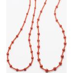 Colliers orange corail en argent à perles de perles 
