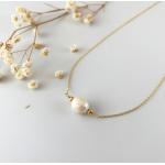 Colliers en argent argentés en or à perles 14 carats romantiques 