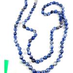Colliers bleus à perles de perles 