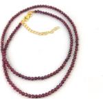 Colliers pierre précieuse argentés à perles avec rubis personnalisés pour femme 